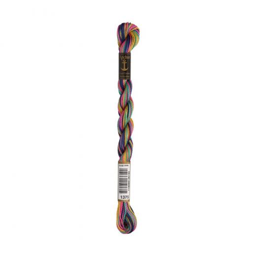 Anchor Perlgarn Stärke 5 - 5g Farbe 1375 harlekin multicolor - 22m