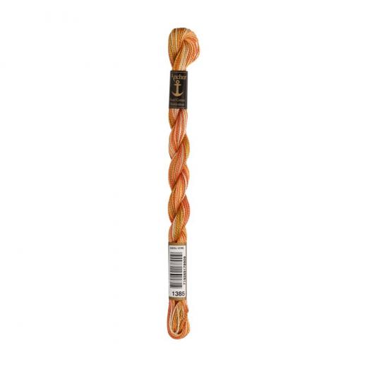 Anchor Perlgarn Stärke 5 - 5g Farbe 1385 rusty brown multicolor - 22m