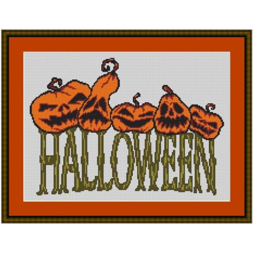 Kürbisse Halloween - Kreuzstich-Insider (Stickvorlage)