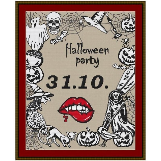 Halloweenplaid - Kreuzstich-Insider (Stickvorlage)