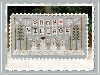 Stickvorlage Country Cottage Needleworks - Snow Village 1 Banner
