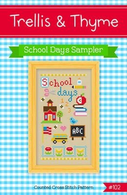 Stickvorlage Trellis & Thyme - School Days (Ausverkauf)
