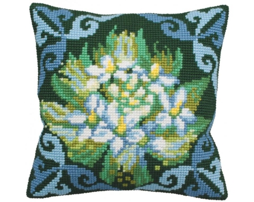 Ledum bleu - Kreuzstichkissen Collection dArt