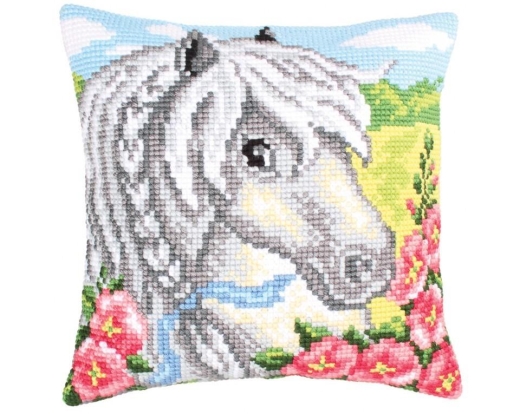 White Horse - Kreuzstichkissen Collection dArt
