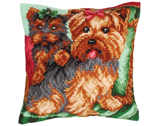 Kreuzstichkissen Collection dArt - Dogs on the Armchair