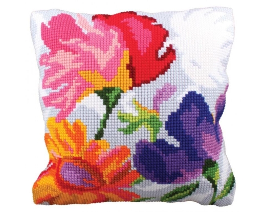 Stylish Flowers - Kreuzstichkissen Collection dArt