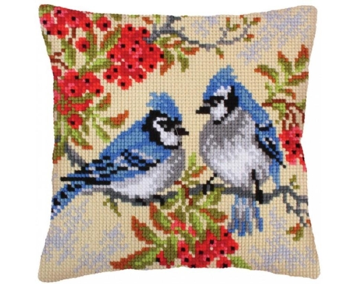 Blue Jays - Kreuzstichkissen Collection dArt
