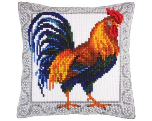 Gallic Rooster - Kreuzstichkissen Collection dArt