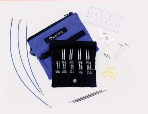ChiaoGoo Nadelspitzen-Set Twist Blue Shorties 3,50 - 5,00 mm Längen 5 und 8 cm