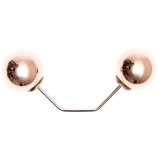 Zwei-Perlen-Pin rosegold - 65 mm