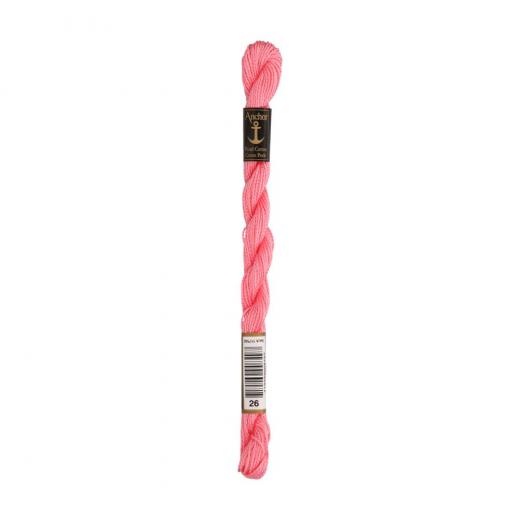 Anchor Perlgarn Stärke 5 - 5g Farbe 26 rosa hell - 22m