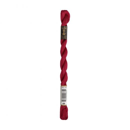 Anchor Perlgarn Stärke 5 - 5g Farbe 69 burgund - 22m