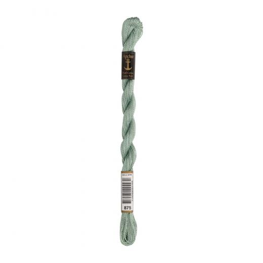 Anchor Perlgarn Stärke 5 - 5g Farbe 875 grünspan - 22m