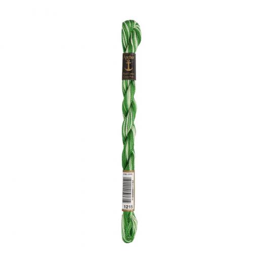Anchor Perlgarn 5 - 5g Strängchen - 1215 grasgrün ombre