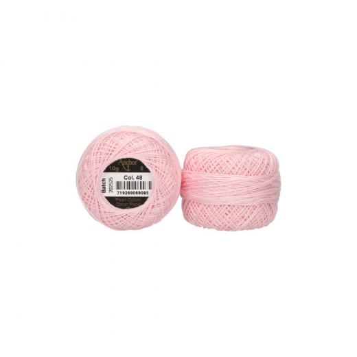 Anchor Perlgarn Stärke 8 - 10g - 48 himbeerrose