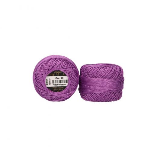 Anchor Perlgarn Stärke 8 - 10g Farbe 98 violett mittel - 82m