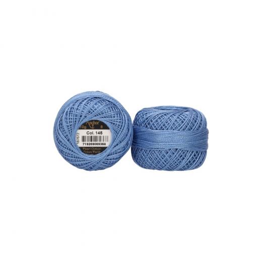 Anchor Perlgarn Stärke 8 - 10g - 145 hellblau