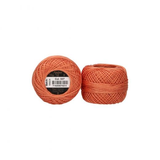 Anchor Perlgarn Stärke 8 - 10g Farbe 337 terracotta - 82m