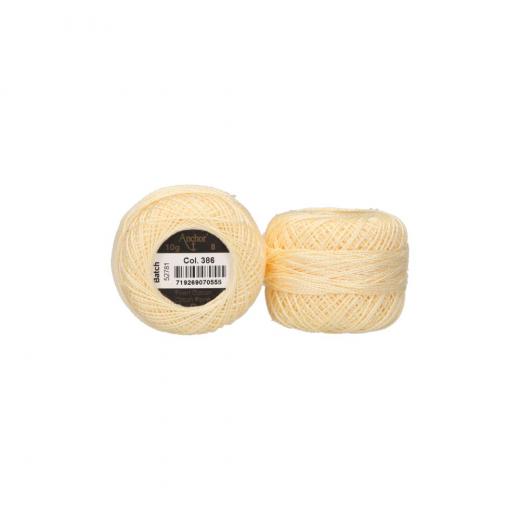 Anchor Perlgarn Stärke 8 - 10g Farbe 386 eierschalenbeige - 82m