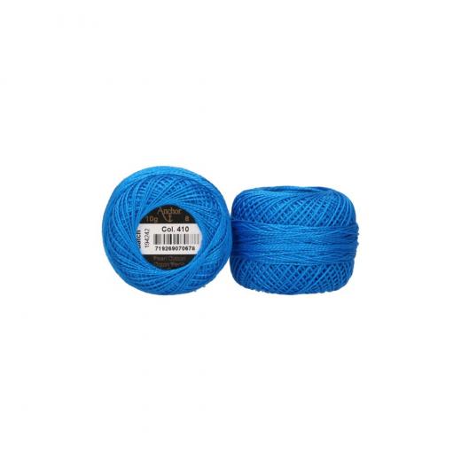 Anchor Perlgarn Stärke 8 - 10g - 410 blautürkis dunkel