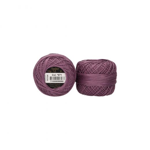 Anchor Perlgarn Stärke 8 - 10g Farbe 871 altviolett - 82m