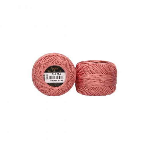 Anchor Perlgarn Stärke 8 - 10g Farbe 894 fraise dunkel - 82m