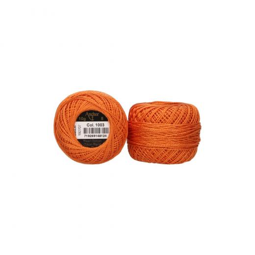 Anchor Perlgarn Stärke 8 - 10g Farbe 1003 terracotta hell - 82m