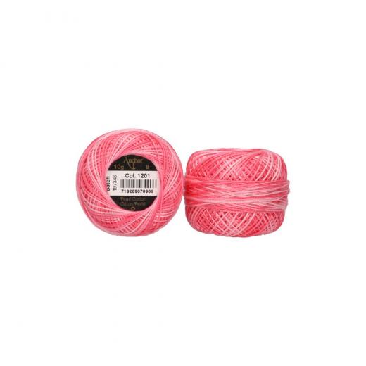 Anchor Perlgarn Stärke 8 - 10g Farbe 1201 rosa ombre - 82m