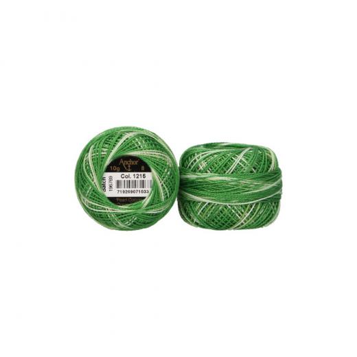 Anchor Perlgarn 8 - 10g Knäuel - 1215 grasgrün ombre