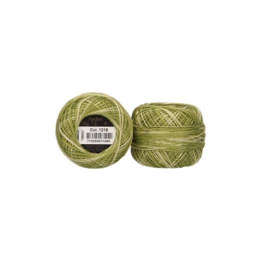 Anchor Perlgarn 8 - 10g Knäuel - 1216 gelbgrün ombre