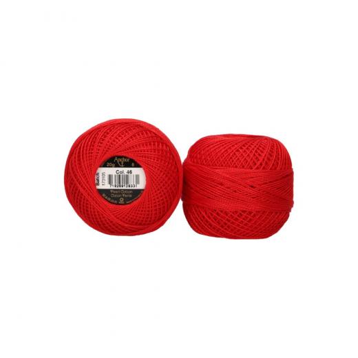 Anchor Perlgarn 8 - 20g Knäuel - 46 rot (Ausverkauf Restbestand)