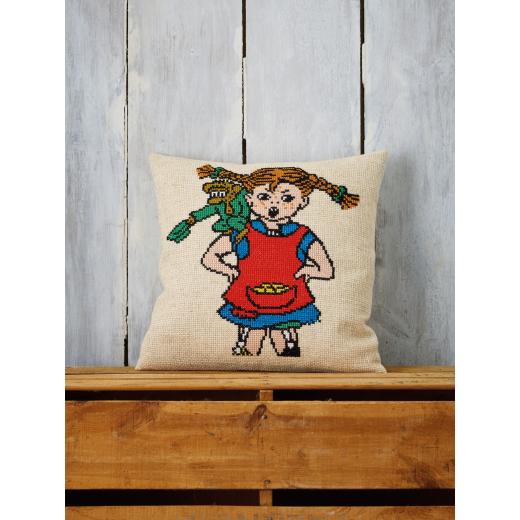 Permin of Copenhagen Stickpackung - Kissen Pippi Langstrumpf & Herr Nilsson