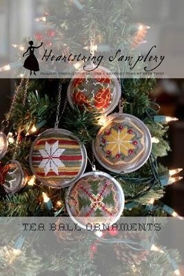 Stickvorlage Heartstring Samplery - Tea Ball Ornaments