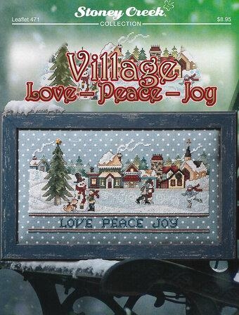 Stickvorlage Stoney Creek Collection - Village Love Peace Joy
