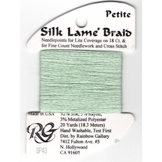 Rainbow Gallery Silk Lame Braid - Lite Mint SP43