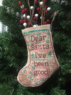 Stickvorlage Romys Creations - Dear Santa Stocking