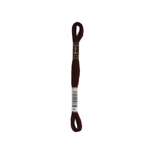 Anchor Stickgarn (Sticktwist) - 381 dunkelbraun mittel