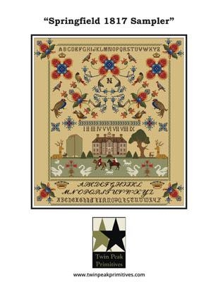 Stickvorlage Twin Peak Primitives - Springfield 1817 Sampler (Ausverkauf)