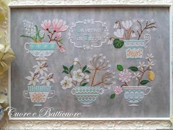 Inverno In Tazza - Cuore E Batticuore (Stickvorlage)
