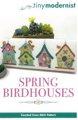 Stickvorlage Tiny Modernist Inc - Spring Birdhouses