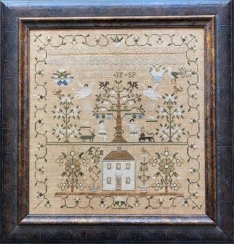 Maria Phinney 1832 Adam & Eves House - Shakespeares Peddler (Stickvorlage)