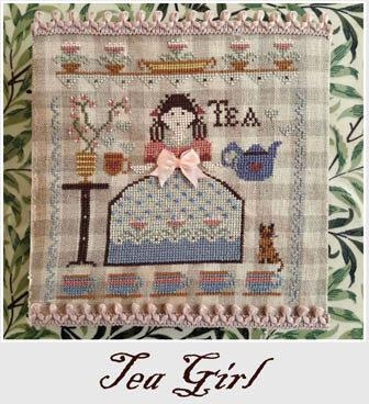 Stickvorlage Nikyscreations - Tea Girl