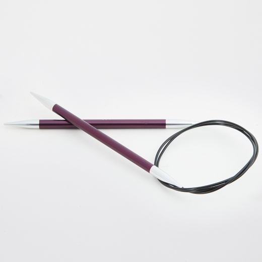 KnitPro Zing Rundstricknadel 6,00 mm - 150 cm purpur