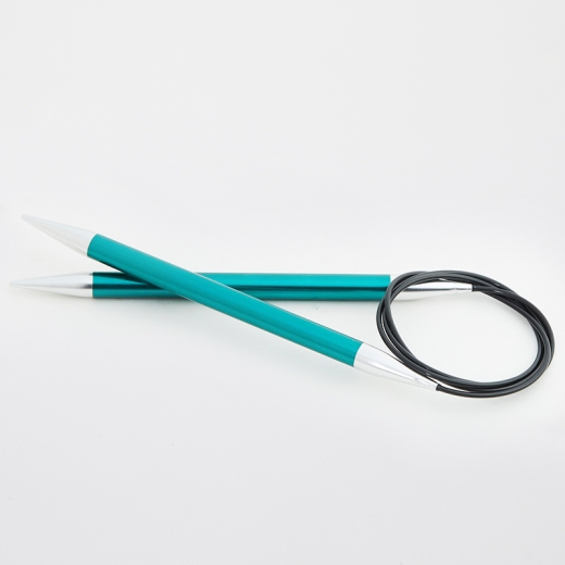 KnitPro Zing Rundstricknadel 8,00 mm - 150 cm smaragd