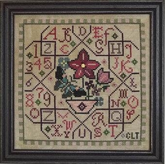 Stickvorlage Tellin Emblem - Sampler Tile - Pink