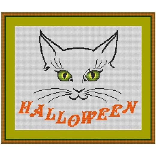 Halloweenkatze - Kreuzstich-Insider (Stickvorlage)