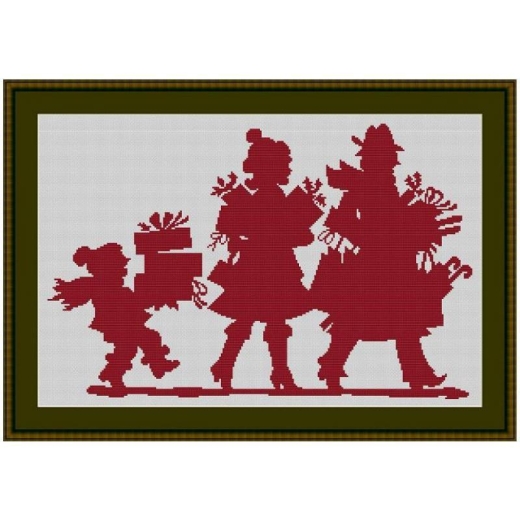 Weihnachtsshopping - Kreuzstich-Insider (Stickvorlage)