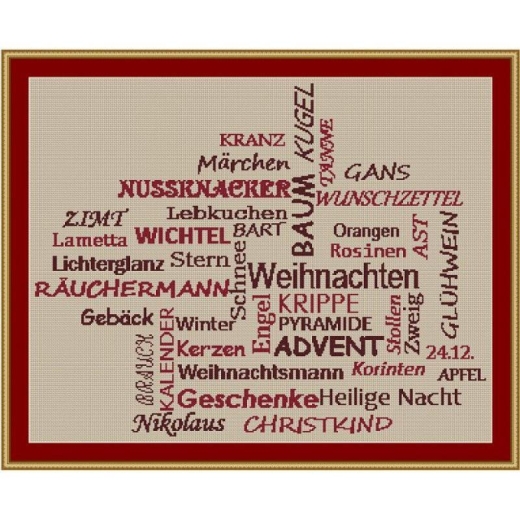 Weihnachtsbegriffe - Kreuzstich-Insider (Stickvorlage)