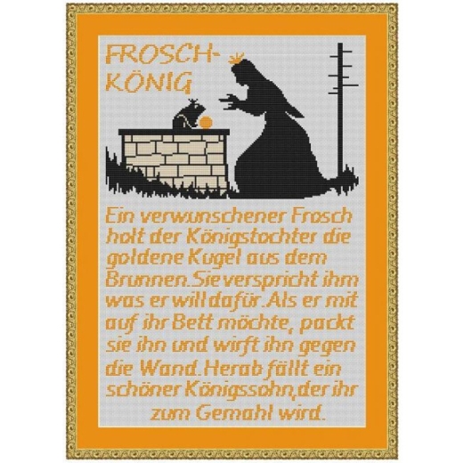 Stickvorlage Kreuzstich-Insider Froschkönig