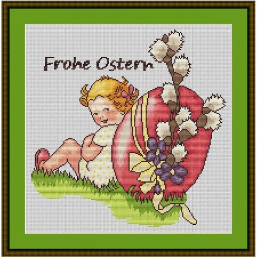 Stickvorlage Kreuzstich-Insider Ostergruß